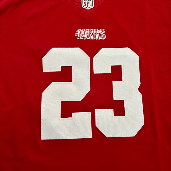NFL San Francisco 49ers Christian McCaffrey #23 Jersey Red - Picture 3 of 7